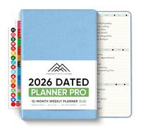 2025 Planner PRO - 5.8" x 8.3" - Dated 2025 Planner - Daily Planner, Weekly Planner & Monthly Planner All-In-One - Best Planner 2025-2026 - Dated A5 Planner 5.8" x 8.3 - Blue - Productivity Store