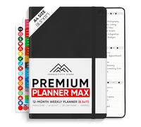 2025 Planner Pro Max - Undated 2025 Planner - Daily Planner, Weekly Planner & Monthly Planner 2025-2026 All-In-One - A4 8.5" x 11" - Black - Productivity Store