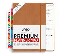 2025 Planner Pro Max - Undated 2025 Planner - Daily Planner, Weekly Planner & Monthly Planner 2025-2026 All-In-One - A4 8.5" x 11" - Brown - Productivity Store