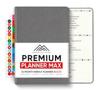 2025 Planner Pro Max - Undated 2025 Planner - Daily Planner, Weekly Planner & Monthly Planner 2025-2026 All-In-One - A4 8.5" x 11" - Grey- Productivity Store
