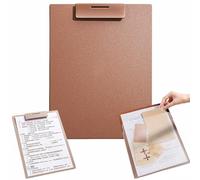 2025 Plastic Clipboard with Hanging Hook - Slim Durable Clip Boards 8.5x11 in Assorted Colors, Standard Letter/A4 Size for Nurses/Teachers/Students, Office & Classroom Use, Brown