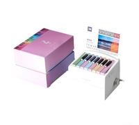 2025 Playable Desk Calendar with Musical Keys for Music Lovers, Interactive Piano-Style Schedule Organizer, 52 Weeks of Sheet Music, Compact 12.5 x 8.5 x 8.5 cm, Black/White(White)