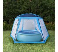 vidaXL Pool Tent Fabric 590x520x250cm Blue Beach Party Canopy Shelter Sunshade