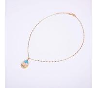 2025 popular Korean version of the teardrop-shaped necklace for women, high-end luxury temperament titanium steel necklace, personalized necklace