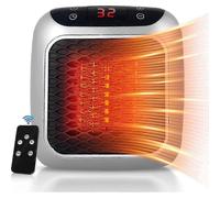 2025 Portable 800W Ceramic Heater with Remote, Timer, LED Display & 2 Heat Settings