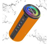 2025 Portable Bluetooth 5.3 Speaker with Led Lights, Stereo Pairing IP7 Waterproof Speakers for Beach Travel Party Outdoor