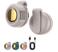 2025 Portable Silent Mini Bladeless Electric Fan Clip On, Adjustable 3 Speed Rechargeable Small Whirlwind Clip Fan For Shirt for Outdoor Travel Office (White)