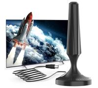 2025 Premium Indoor TV Aerial - Ultra HD 4K/1080p Freeview HD with 360+ Mile Long Range Reception, Smart & Older TVs | Powerful Magnetic Base, 16.5ft Coax Cable, Easy Setup1