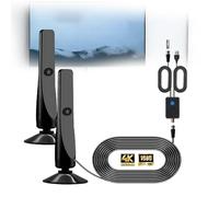 2025 Pro Digital Smart TV Antenna Long Range, 4k HD Indoor Outdoor Hdtv Antennas with Amplifier Booster for Strongest Reception, Perfect Gadget for Rv Campers to Watch Television(2pcs)