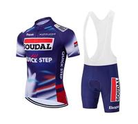 2025 Pro Team SOUDAL QUICK STEP Cycling Jersey Set For Men,Breathable MTB Road Bike Shirt Paddad Bib Short Kits (XL)