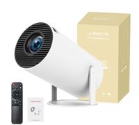 2025 Projector With Wifi And Bluetooth, Portable Mini Projector, Support 4k, Ultra-Quiet, 180° Rotatable, Auto Keystone Correction, 35"-130" Screen Video Projector (white)