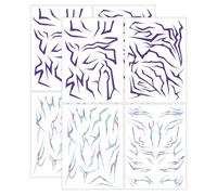 2025 Purple Temporary Tattoos for Cosplay-Artificial Tattoos Costume Props Waterproof Long Lasting Easy to Use Realistic Body Art Festivals Christmas Halloween Movie & Anime Dance Stickers (2)