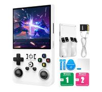 2025 R36MAX Retro Handheld Game Console with 128GB, 4.0 Inch IPS Screen, Open Source Linux System, Portable Video Gaming Console Built-in 21000+ Classic Games for Adults, Teens (White)