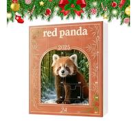 2025 Raccoon , 2D Acrylic Ornament Decoration | 24 Days Countdown Calendar Animal Ornaments for Christmas Tree Family Friends Holiday Party