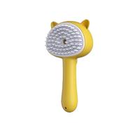 2025 Rechargeable Steam Pet Grooming Brush Advanced Spray Release Button Comb For Long Haired Dogs And Cats Deshedding Tool (Yellow, 18X9.5cm)