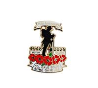 2025 Red Poppy Badges Pins Remembrance Day Lest We Forget Lapel Pin Brooch Decorations Gifts