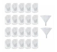 2025 Refillable Drink Pouches for Festivals 20pcs Clear Travel Plastic Drinks Flasks Cruise Kit Reusable Juice Bags Drink Container Party Halloween Christmas Hot Cold Beverage