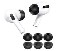 【2025 Release】 KASOTT Memory Foam Replacement Ear Tips for AirPods Pro 3- Enhanced Bass,Superior Noise Isolation,Soft&Comfortable,Stable,Anti-Slip,Fits in Charging Case,3 Pairs (Black, Large)