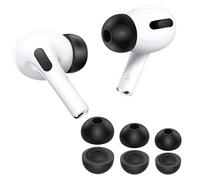 【2025 Release】 KASOTT Memory Foam Replacement Ear Tips for AirPods Pro 3- Enhanced Bass,Superior Noise Isolation,Soft&Comfortable,Stable,Anti-Slip,Fits in Charging Case,3 Pairs (Black, Assorted S/M/L)