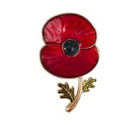 2025 Remembrance Day Elegant Red Poppy Brooches, Flower Pattern Brooch Pin Jewellery - Elegant Symbol of Remembrance and Beauty (E)