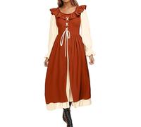 2025 Renaissance Maxi Dress Women's Medieval Dresses with Lacing Victorian Medieval Dress Halloween Dress Carnival Party Victorian Palace Party Dress Evening Dresses Festival