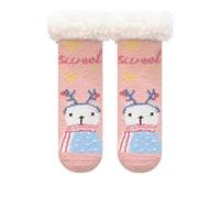 2025 Rends Baby Slipper Socks Christmas Fluffy Socks for Toddlers Warm Fleece Socks No Winter Socks Baby Socks Crochet Socks, pink, 0-6 Months