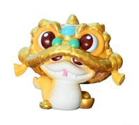 2025 Resin Snake Statue Car Ornament for Holiday Celebrations Representing Prosperity and Good Fortune (Gold)