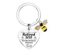 2025 Retirement Keyring Gifts for Women Men Retired Keyring for Colleague Teacher Boss Father's Day Gift for Grandpa Dad Men