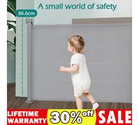 2025 Retractable Gate Safety Guard Baby Children Pet Dog Stair Indoor Adjustable