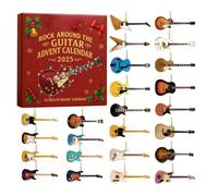 2025 Rock Around the Guitar Advent Calendar, 24 Days Christmas Countdown,24 Mini Guitar Ornaments Daily Countdown,Rock and Roll Collectible HolidayGift for Musicians, Guitars Lovers & Collectors