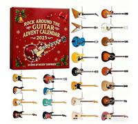 2025 Rock Around the Guitar Advent Calendar, 24 Days Christmas Countdown with 24 Mini Guitars Ornaments, for Musicians, Guitar Fans & Collectors