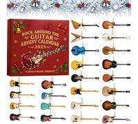2025 Rock Around the Guitar Advent Calendar - 24 Mini Guitar Ornaments Daily Countdown, Collectible Guitar Advent Calendar for Guitarists Music Lovers & Collectors