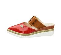 2025 Roses Espadrille Leather Wedges Handmade 2 ½” Heel Women's with Soft, Leather Upper and Natural Jute Midsole for All Occasions: Casual, Work, Party Comfy Sandals for Women at Home (Red, 4.5)