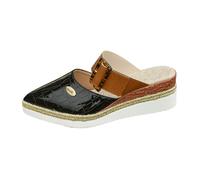 2025 Roses Espadrille Leather Wedges Handmade 2 ½” Heel Women's with Soft, Leather Upper and Natural Jute Midsole for All Occasions: Casual, Work, Party Comfy Sandals for Women at Home (Black, 3.5)