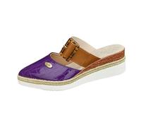 2025 Roses Espadrille Leather Wedges Handmade 2 ½” Heel Women's with Soft, Leather Upper and Natural Jute Midsole for All Occasions: Casual, Work, Party Comfy Sandals for Women at Home (Purple, 6)