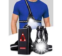 2025 Running Lights for Runners Chest Lamp - Body Torch for Runners Lights 90° Adjustable Beam Angle360° with USB Rechargeable Waterproof Taillight 3 Modes for Night Runners Jogging Dog Walking Hiking