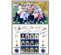 2025 Ryder Cup Winners Team Commemorative A4 Print with Signatures