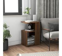 Vidaxl Side Table Brown Oak 36X30X56 Cm Engineered Wood