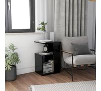 vidaXL Side Table Black Chipboard Coffee Sofa End Accent Table Magazine Rack