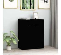 vidaXL Sideboard Black Engineered Wood Living Room Storage Cabinet Furniture