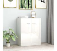 Sideboard High Gloss White 60x30x75 cm Chipboard