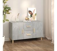 vidaXL Sideboard Concrete Grey 100X36X60 Cm Engineered Wood, Grey