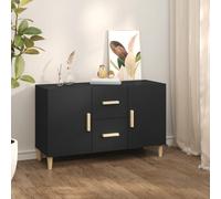 (black) vidaXL Sideboard Engineered Wood Storage Highboard Furniture Multi Colours