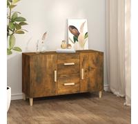 vidaXL Sideboard Smoked Oak 100X36X60 Cm Engineered Wood, Brown