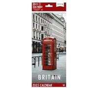 2025 Slim Wall Calendar Planner Spiral, Scenic, Postal, Envelope,Sleek and Compact Calender Gift .Wider Range of designs (30 x14cm) (Britain)