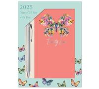 2025 Slim Week To View Diary Watercolour Spot & Ombre Fle Designer Diary (Hello Ombre)