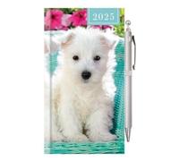 2025 Slim Week To View Hardback Diary with Pen (Puppy)