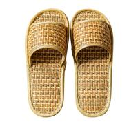 2025 Slippers Men's Rattan Bamboo Mules Open Toe Men's Slippers Breathable Slippers Slip on Bath Spa Sandals Comfortable Lightweight Summer Slippers Shoes for Indoor and Outdoor Use, c, 9 UK