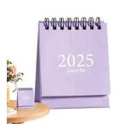 2025 Small Desk Calendar,Small Standing Desk Calendar,2025 Planning Planning 360 Degree Page Turning | Double-Sided Standing Calendar, Portab