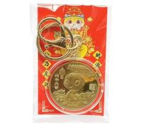 2025 Snake Coin Keychain - Snake Solid Lucky Gold Coin Keychain | 2025 Year Of The Snake Charm | Fortune Money Mother Coin | Feng Shui Mascot Hanging Pendants, Chinese Snake Coin Keychain For Adults